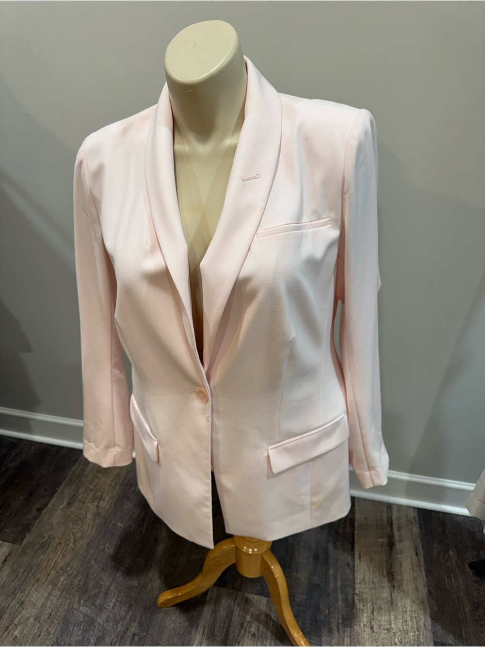 Lane Bryant Light Pink Shawl Collar Blazer